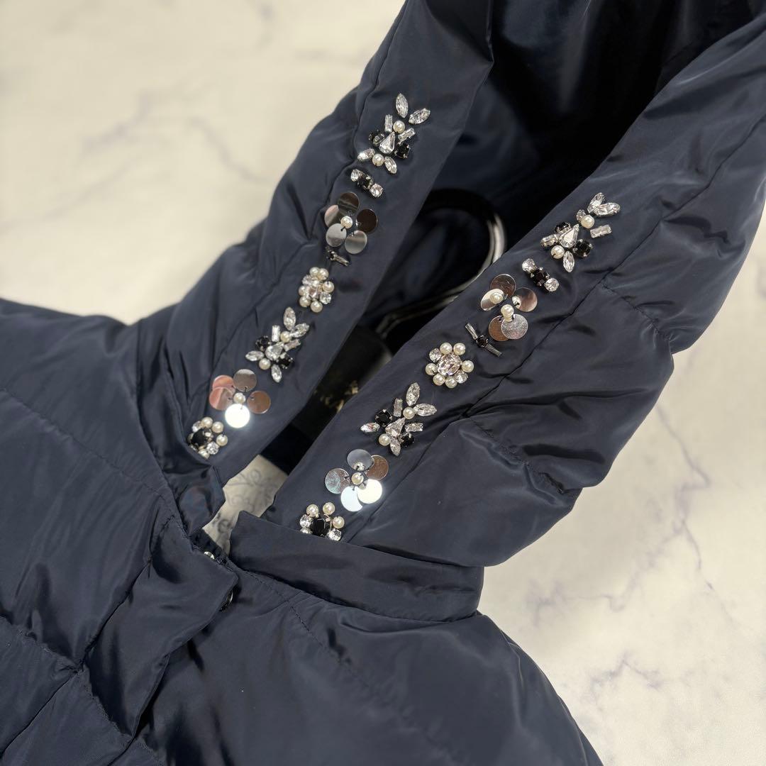 美品 チェスティ ビジュー ロング ダウンコート