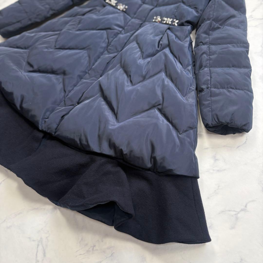 美品 チェスティ ビジュー ロング ダウンコート