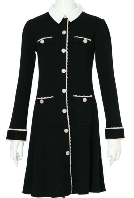 【明日までの出品】アプワイザーリッシェ　衿付2wayニットワンピース