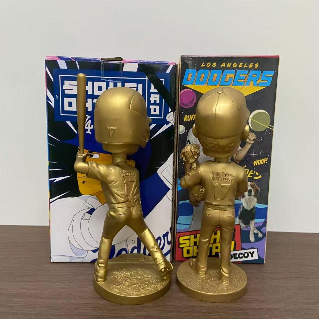 金色　大谷翔平　デコピン　バブルヘッド+ボブルヘッド　ゴールド　ドジャース会員
