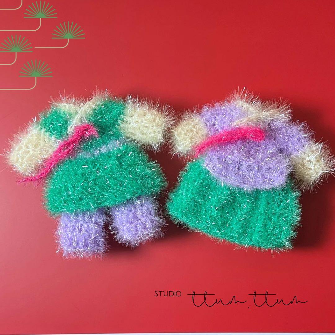 韓国タワシ スセミ ポリエステルエコたわし 韓服 チマチョゴリ2点