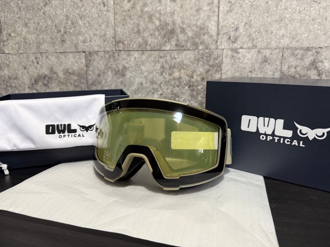 OWL OPTICAL ゴーグル ベージュ ベント跳ね上げ 未使用品 OPTICAL