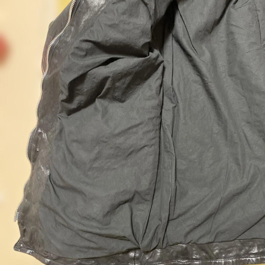 バックラッシュ ジャパンショルダーレザー製品染めシングルライダース