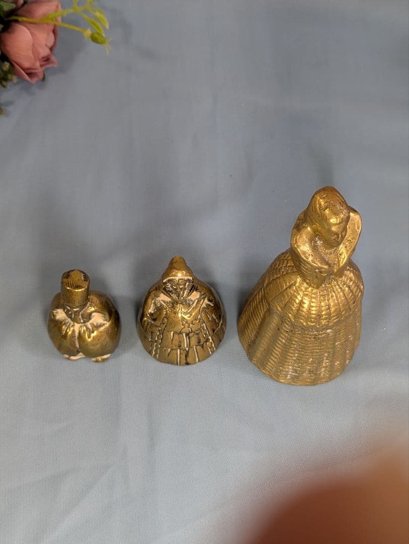 ロッタさま専用 真鍮製 ハンドベル ３点セット　フレーム2点