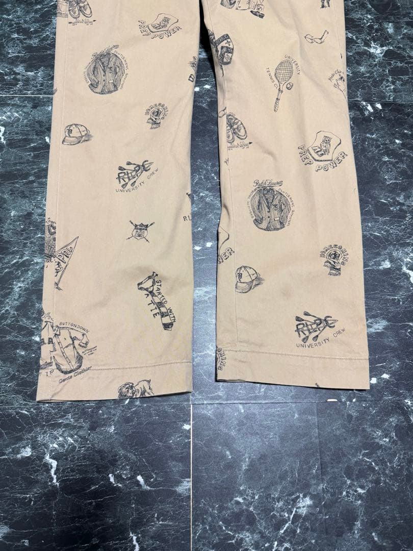 POLO RALPH LAUREN チノパンツ 総柄 手描き トラウザーズ 32 - メルカリ