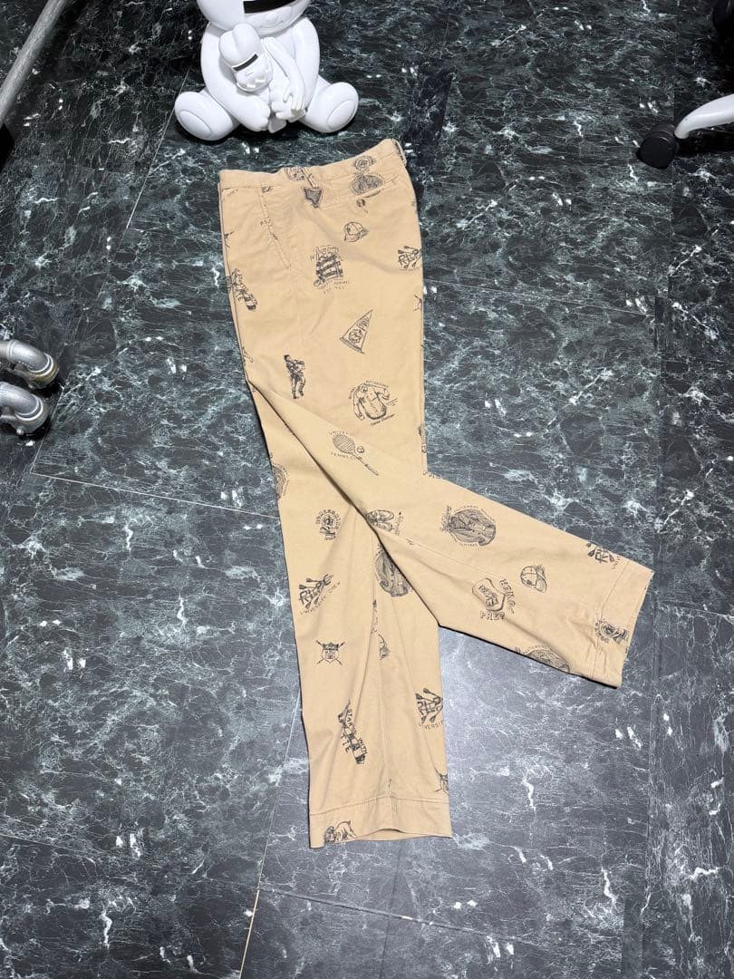 POLO RALPH LAUREN チノパンツ 総柄 手描き トラウザーズ 32 - メルカリ