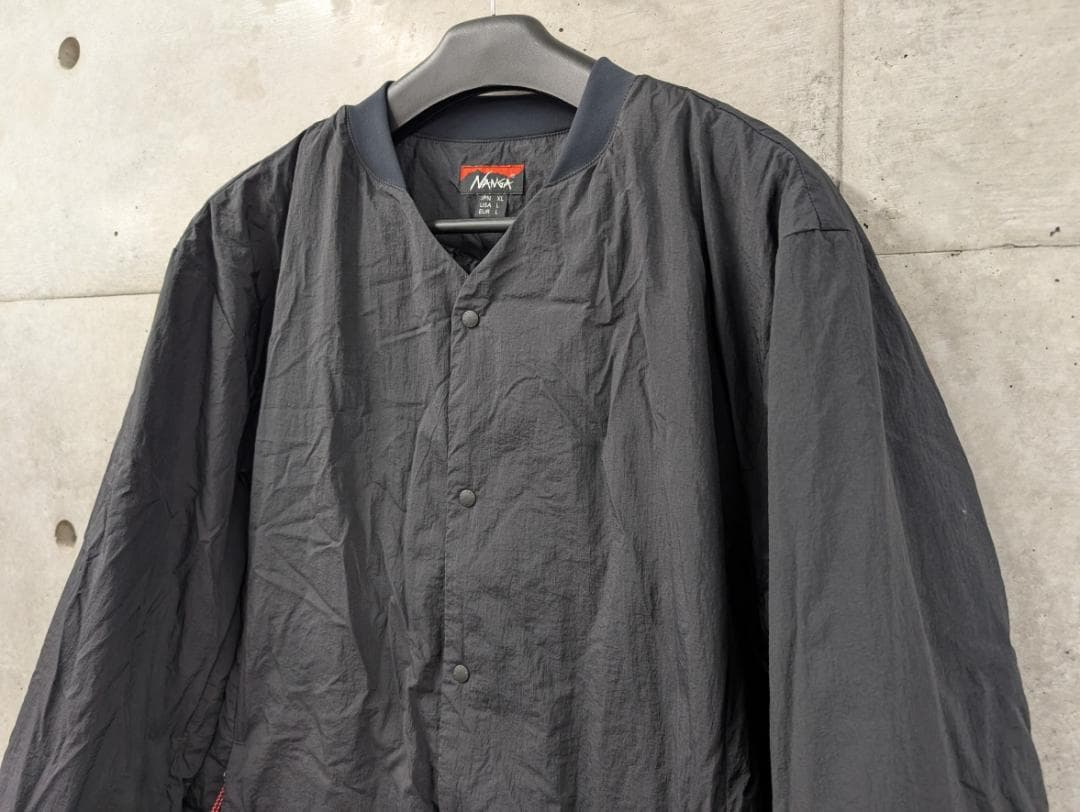 NANGA ナンガ ノーカラー ソフトダウンカーディガン ブラック XL