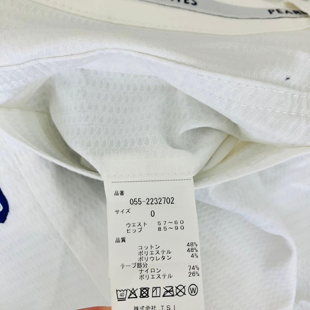 【新品タグ付】パーリーゲイツ ショートパンツ ロゴ ゴルフ ダイヤドビー 白 S