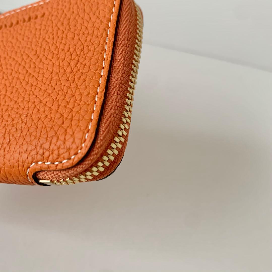 【BONAVENTURA】カードケース　ケース　オレンジ　レザー　新品