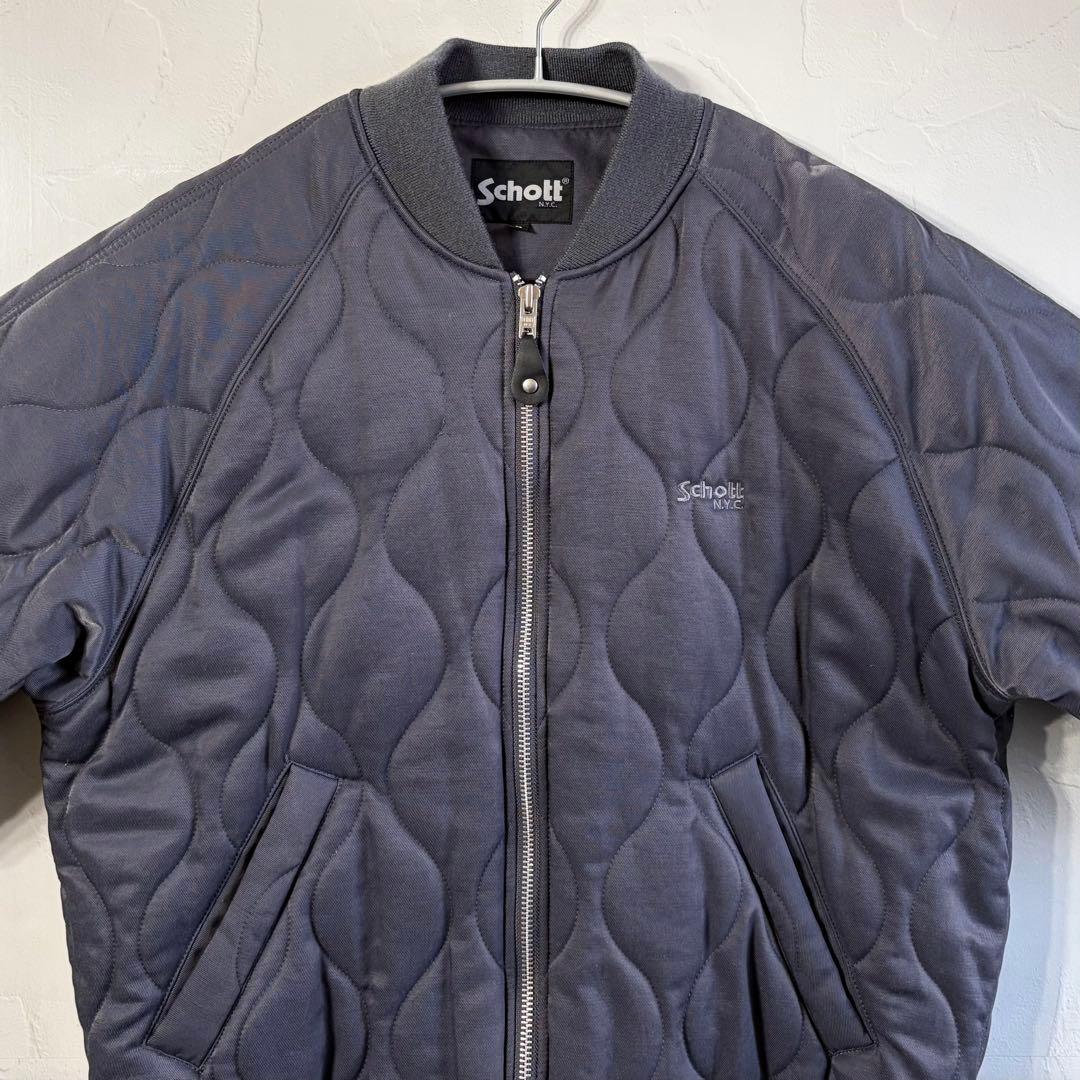 【schott】Onionquilted logo MA-1 jacket