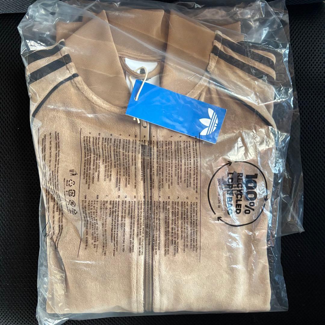 新品S⭐️adidas アディカラー ブラウンベロア トラックトップ ゆーすけ着用