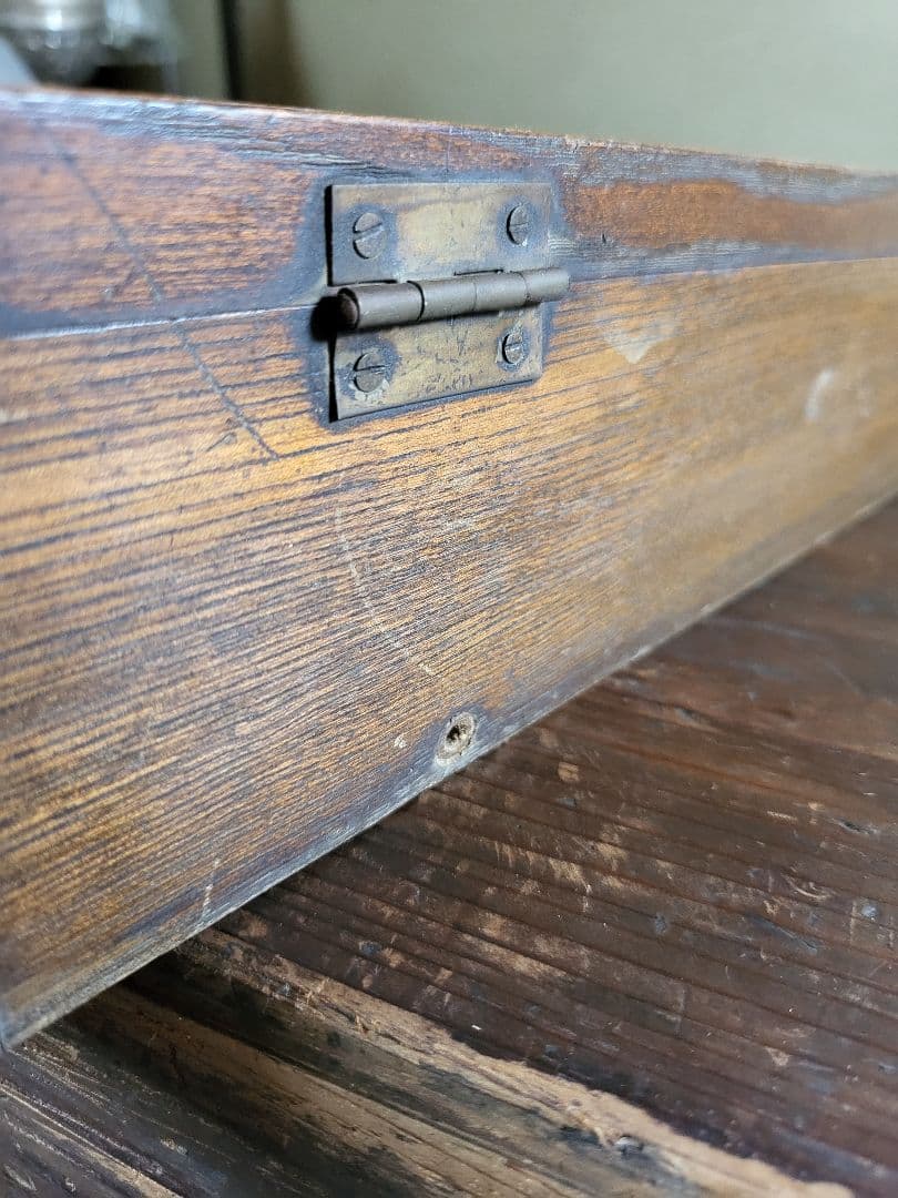 ガラスケース　ショーケース　木製　ゆらゆらガラス　レトロ　アンティーク