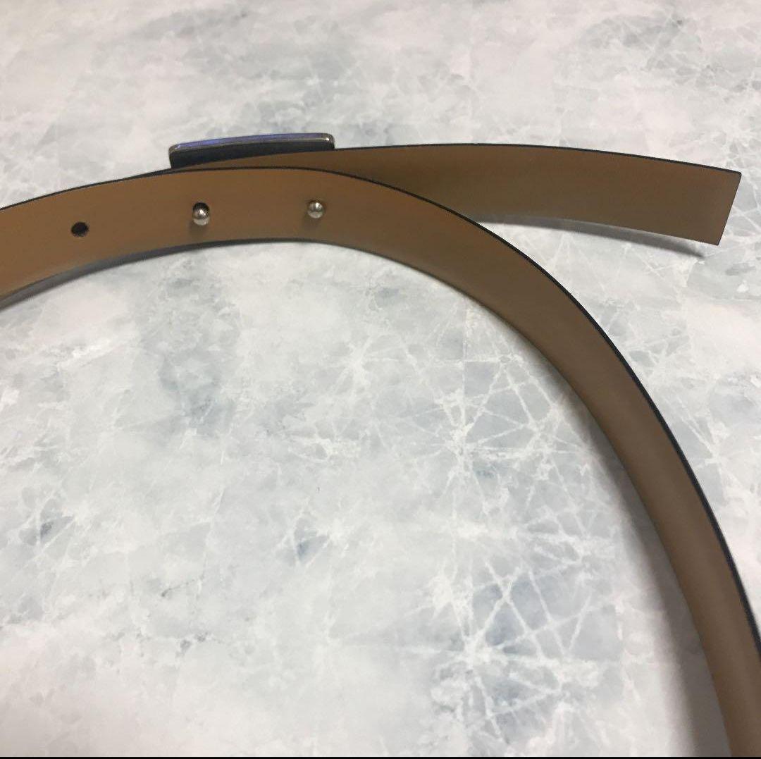 ロエベ　革ベルト　黒　ロゴデザイン　希少