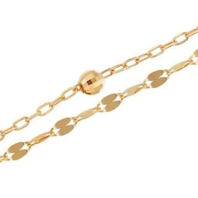 ジュエリーツツミ K18イエローゴールド2連ブレスレット