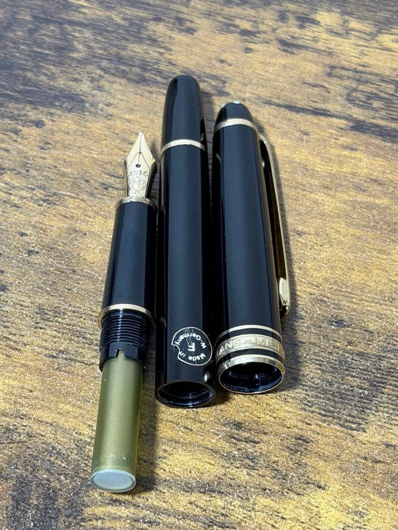 筆記確認&洗浄済　西ドイツ製　モンブラン　14k 万年筆　中細字