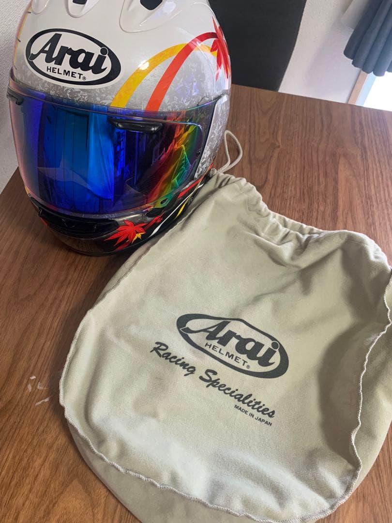 Arai フルフェイスヘルメット rx7x 楓 mサイズ収納袋付き - メルカリ