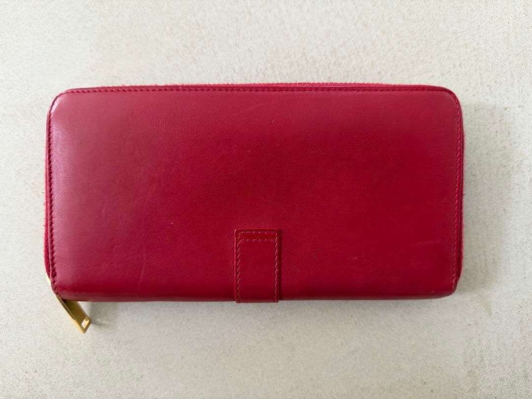 YSL 赤 レザー 長財布