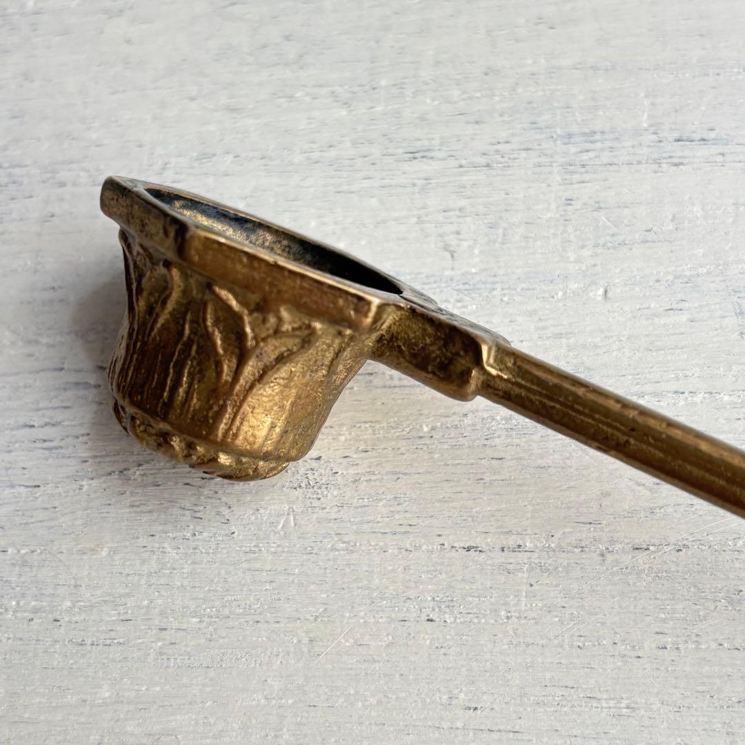 【ドイツ】キャンドル 火消し棒 真鍮 ロココ ヴィンテージ 金色 ヴィクトリアン