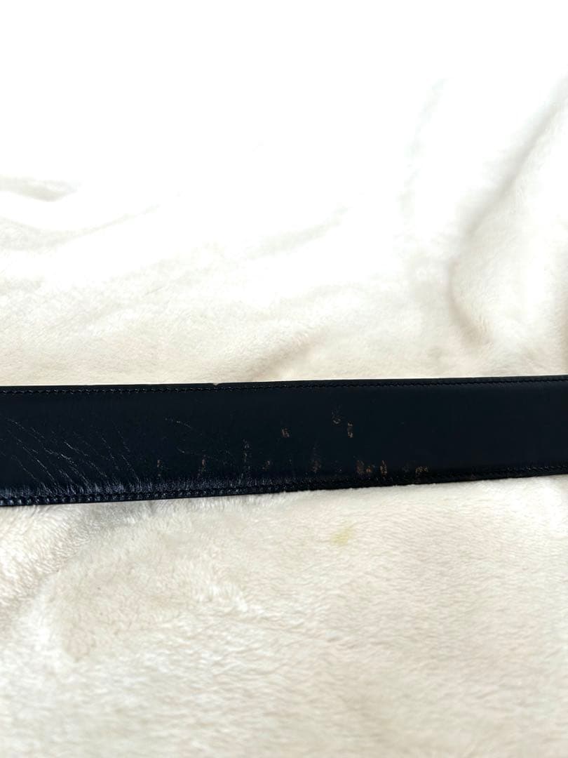 GUCCI グッチ　レディース　革ベルトリバーシブル シルバー　ダークブラウン