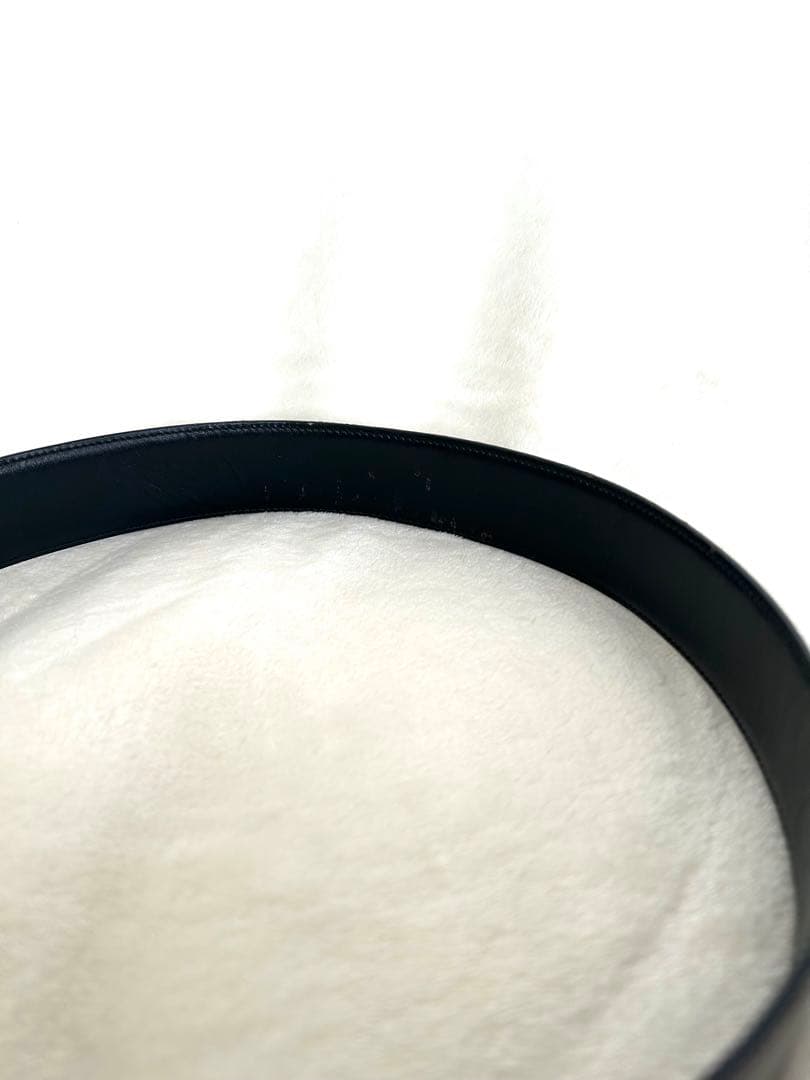 GUCCI グッチ　レディース　革ベルトリバーシブル シルバー　ダークブラウン