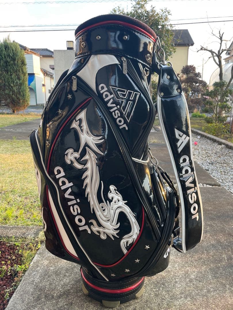 ドラゴンデザイン アドバイザー エナメル キャディバッグ　送料無料