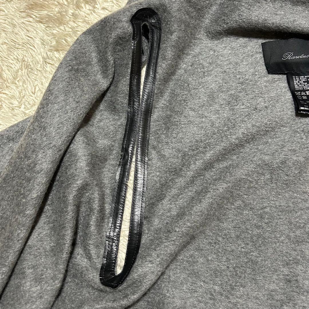 ロゥタス カシミアファブリックフリンジショールジレ HEATHER