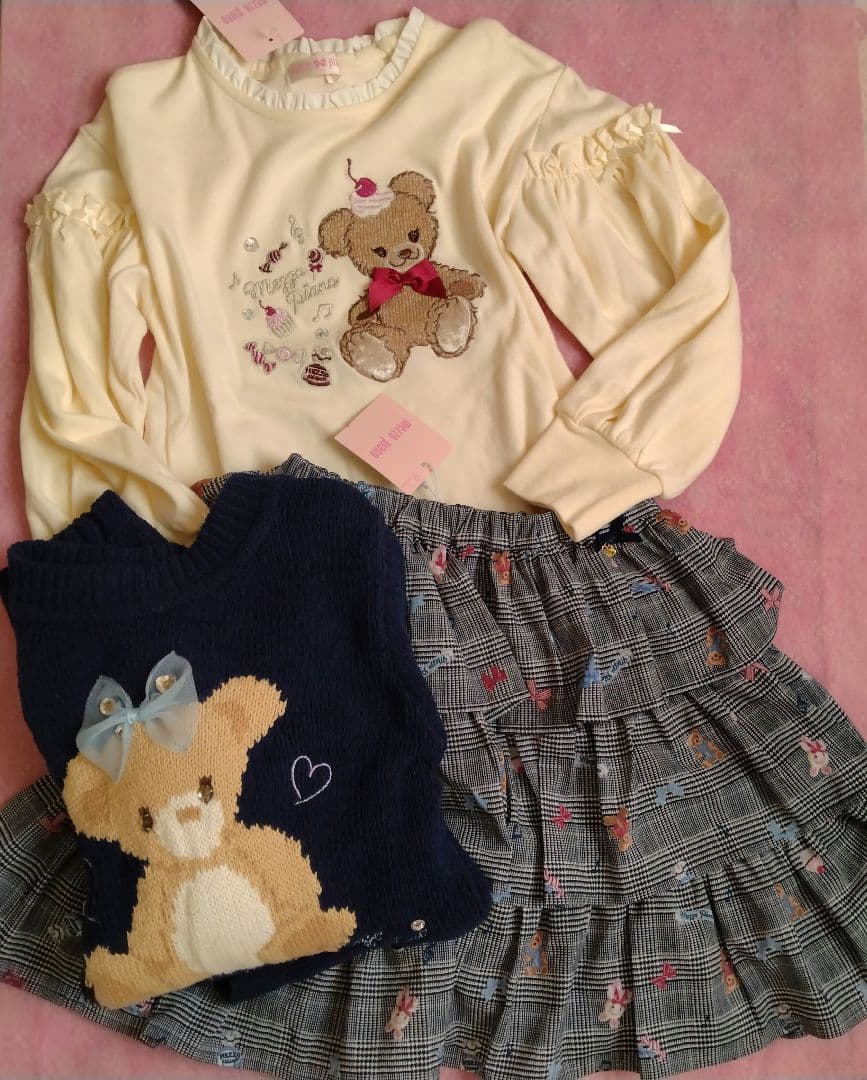 中古 メゾピアノ トップス キュロットパンツ 130 140 くま - メルカリ