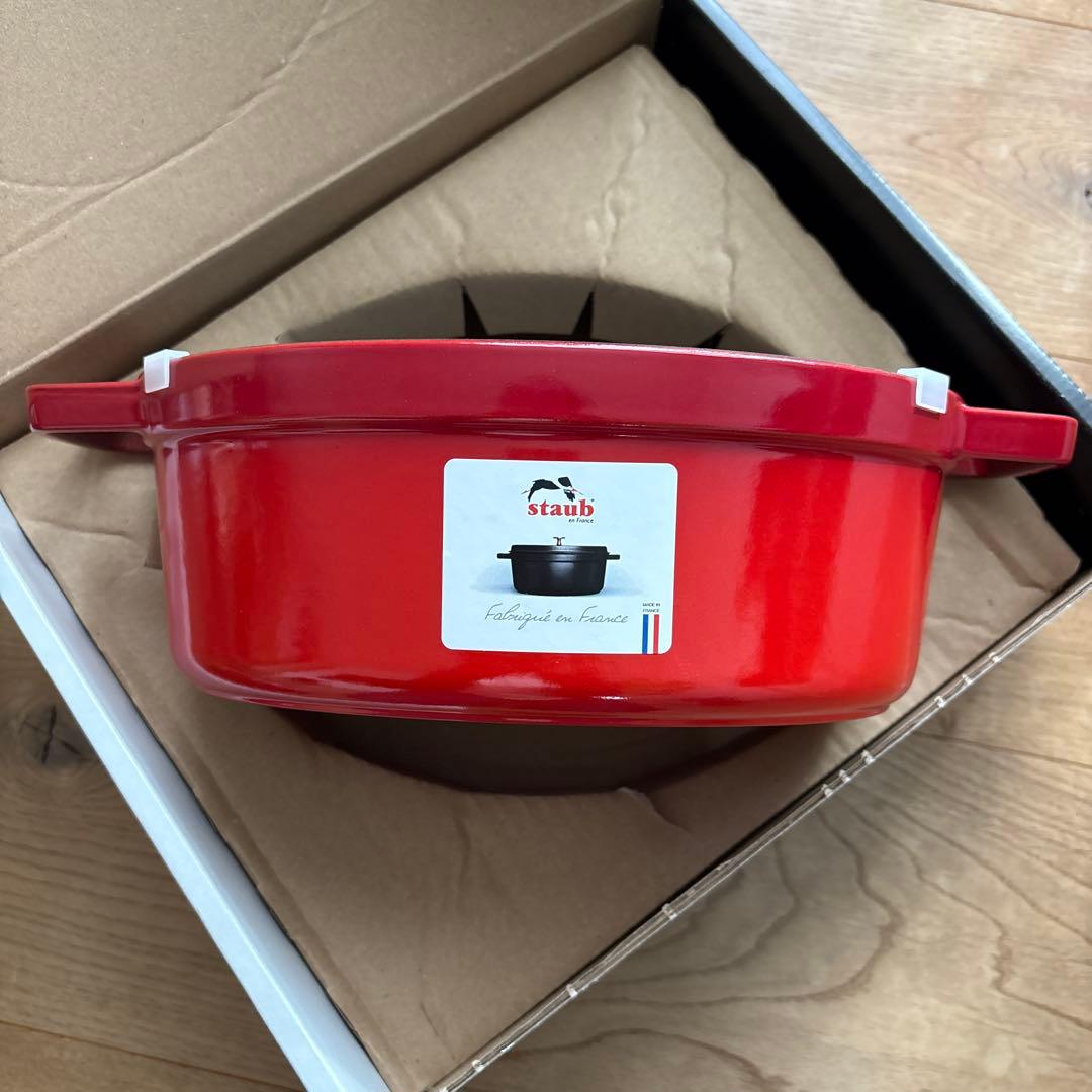 ストウブ ココット オーバル 27cm チェリー