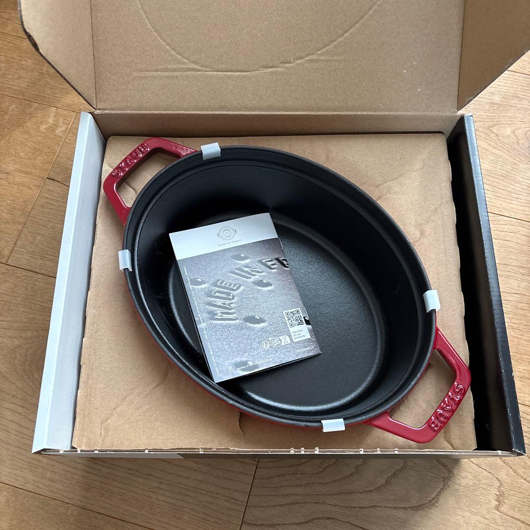 ストウブ ココット オーバル 27cm チェリー