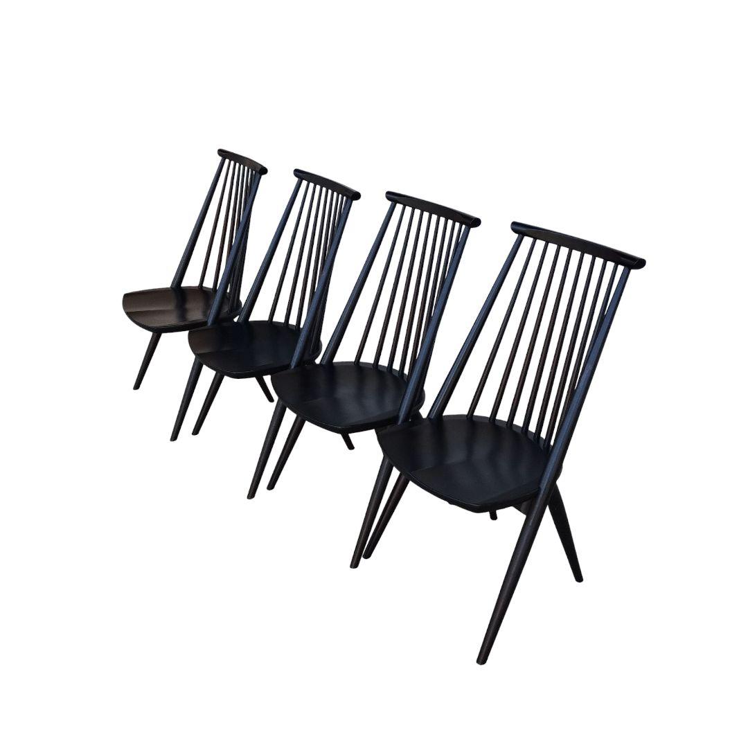 YIN灯日々専用　柏木工 シビルチェア CC71A BK オーク材 4脚セット①