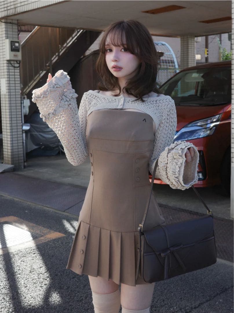 andmary Grenda pleats set mini dress - メルカリ