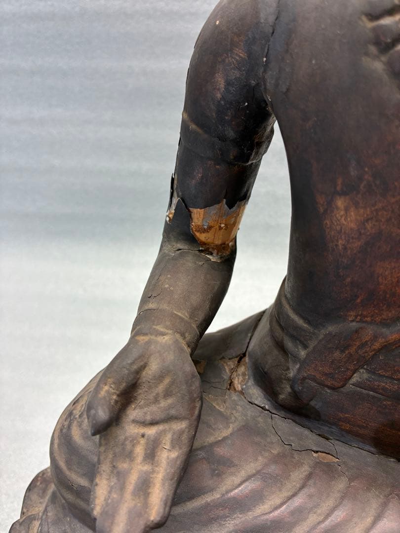 仏像 木彫り 時代物 高さ約41㎝