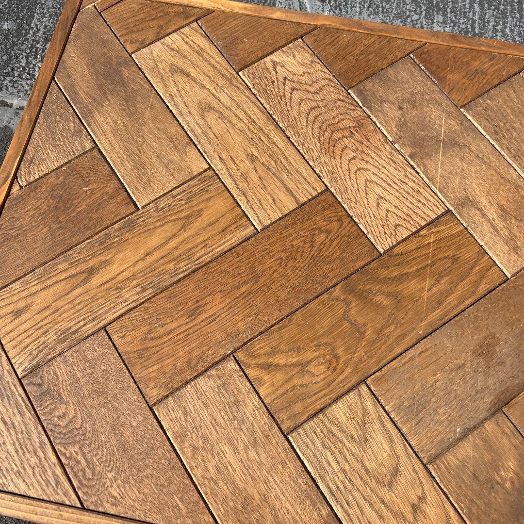 【お値下げしました】ショウヨウラボ ヘリンボーン　テーブル　ハンドメイド