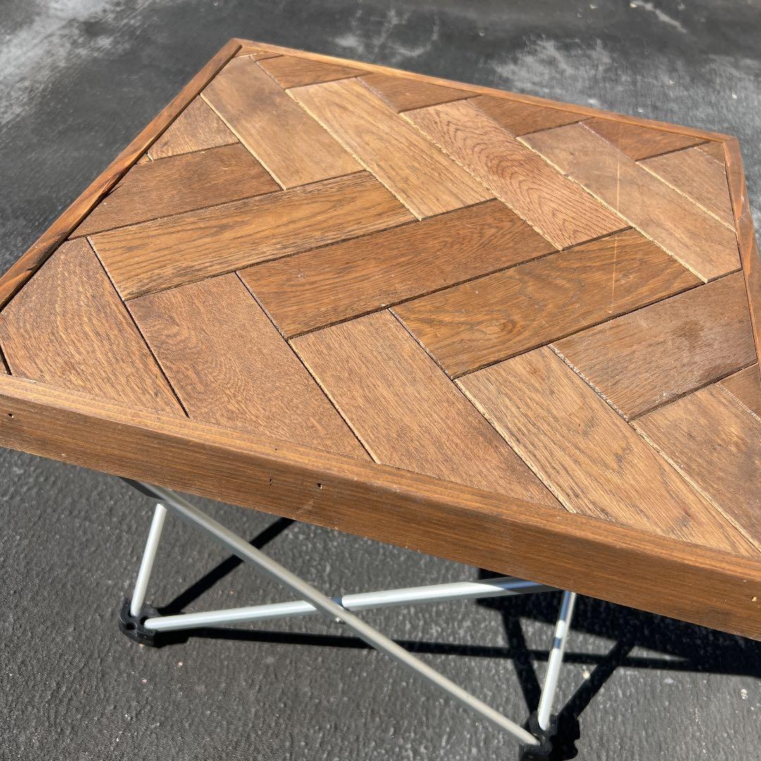 【お値下げしました】ショウヨウラボ ヘリンボーン　テーブル　ハンドメイド