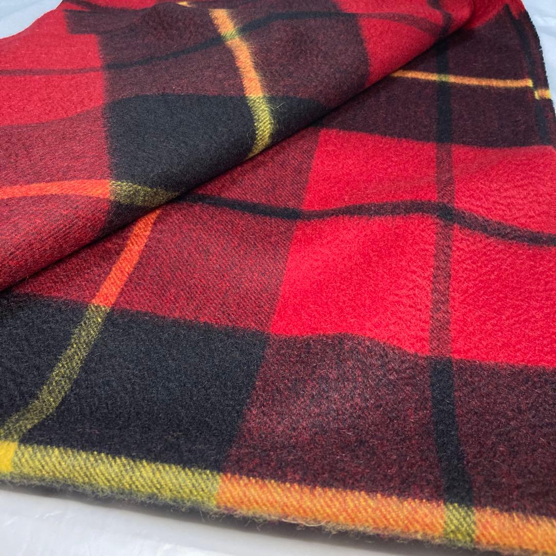 新品 ジョンストンズ カシミヤ100％ 大判ストール レッド チェック ウォレス