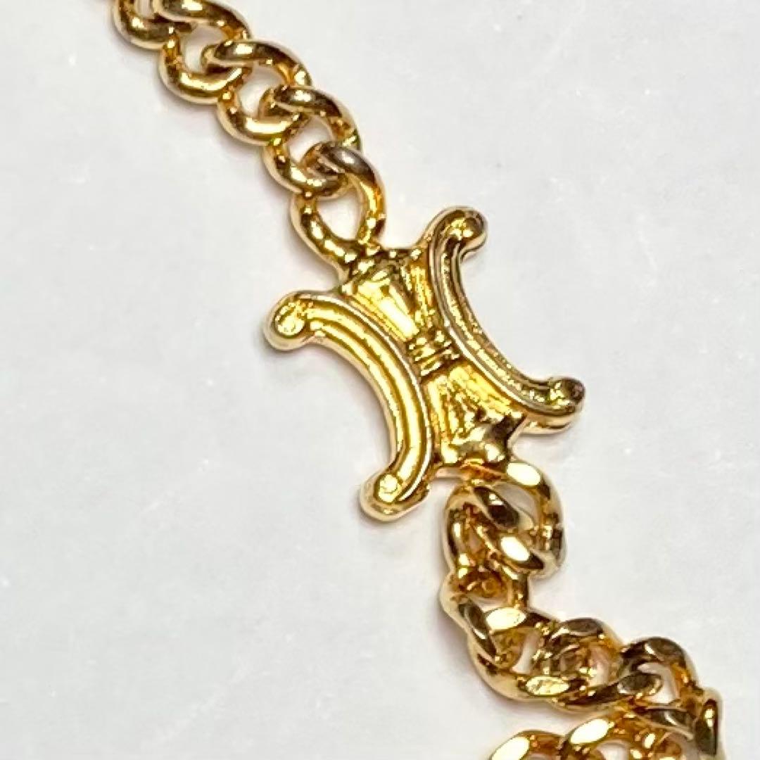 CELINE セリーヌ　ブレスレット　バングル　トリオンフ　金　ヴィンテージ