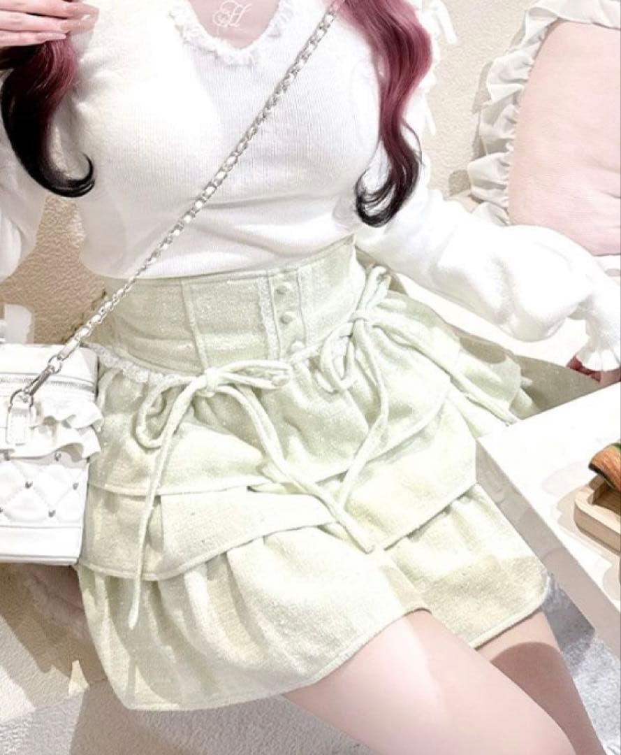 kさん専用】 HONEY MEW ツイードティアードフリルスカート - メルカリ