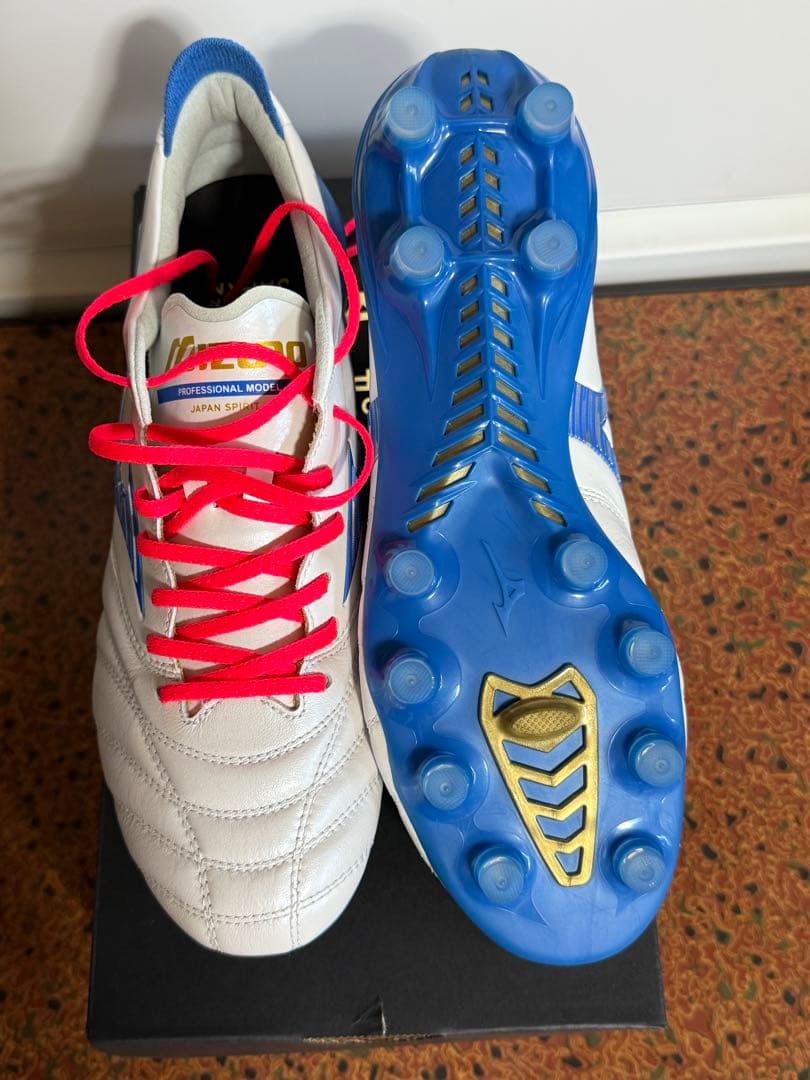 新品　24.5cm ミズノ　モレリア　ネオ4JAPAN青　限定カラー