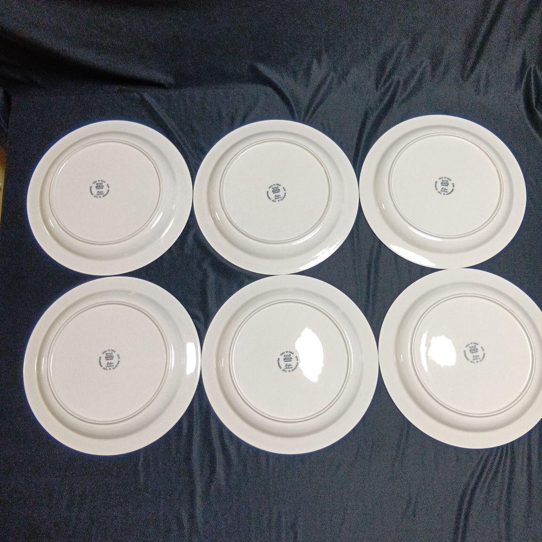 アラビアARABIAホワイトとブルーのプレート6枚セット