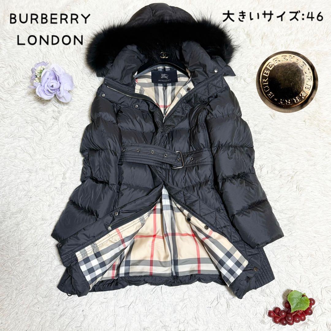 希少✨バーバリーロンドン ダウンコート ノバチェック ブラック フード