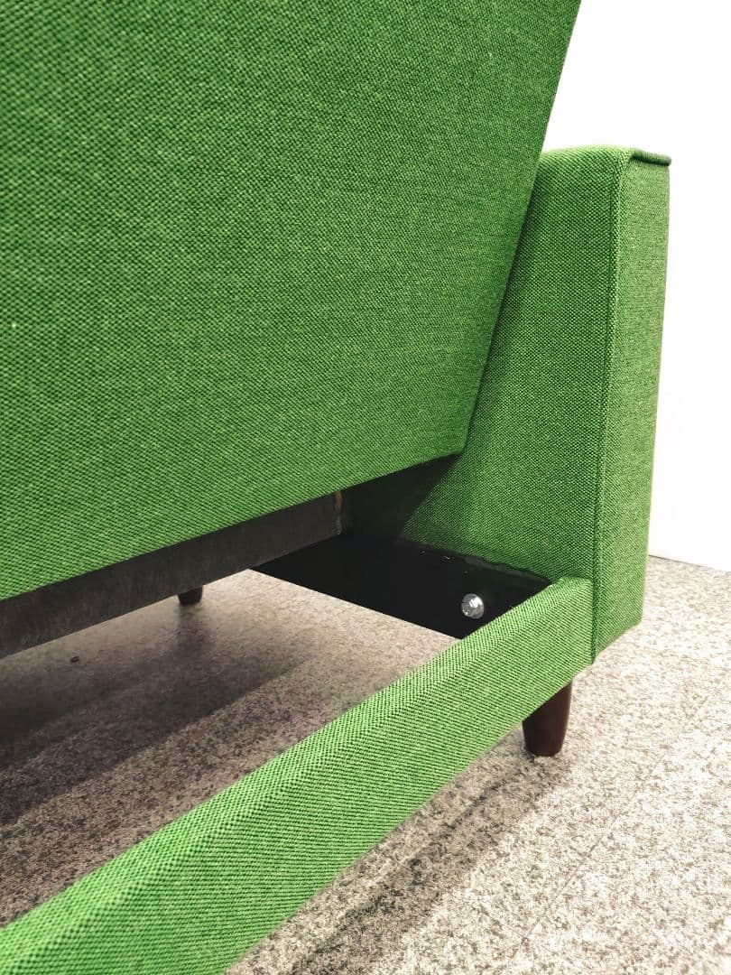 展示アウトレット カリモク60 スリーピングソファ タープグリーン