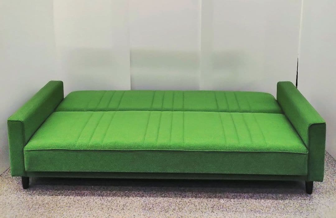 展示アウトレット カリモク60 スリーピングソファ タープグリーン