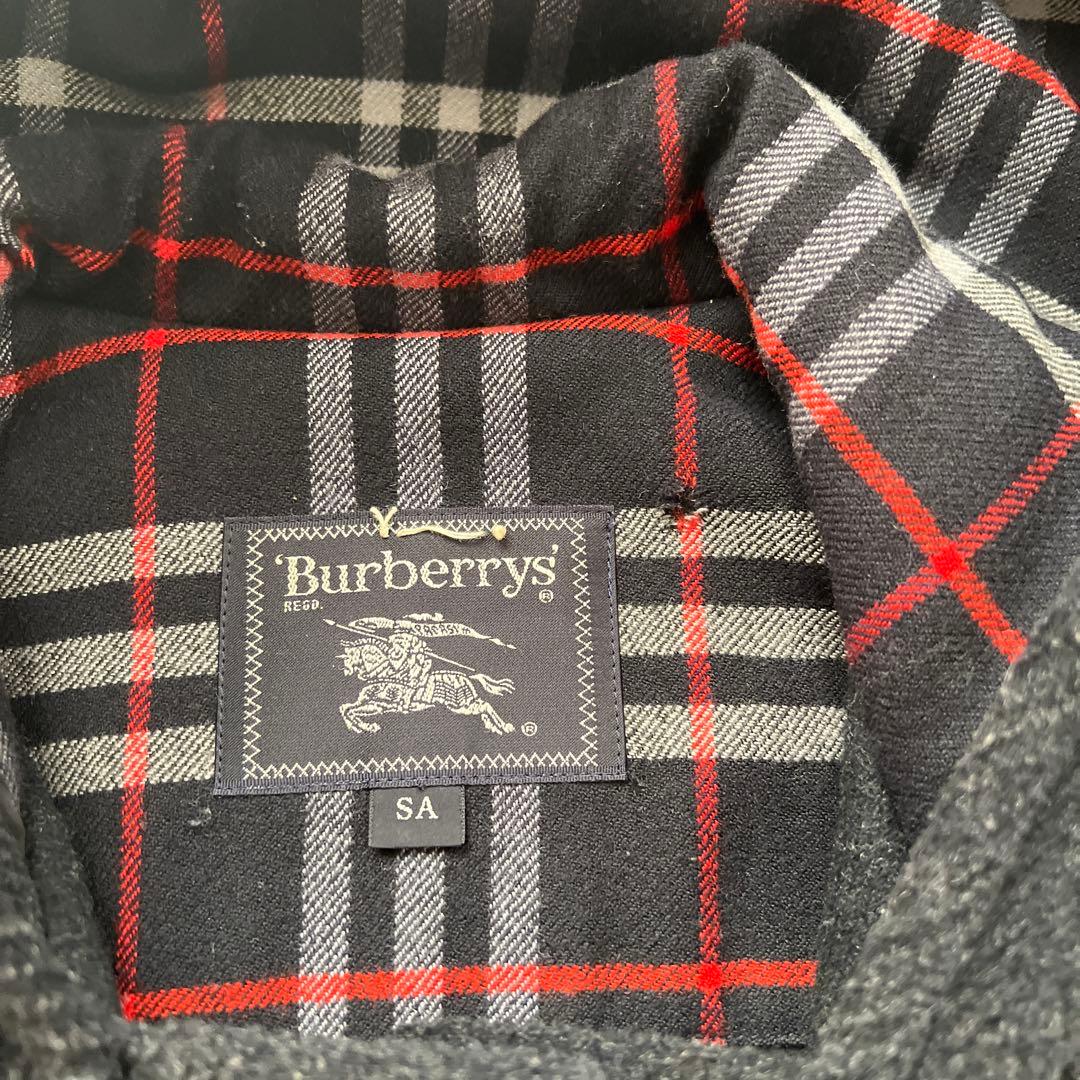 Burberry's ブラック ダッフルコート XL チェック