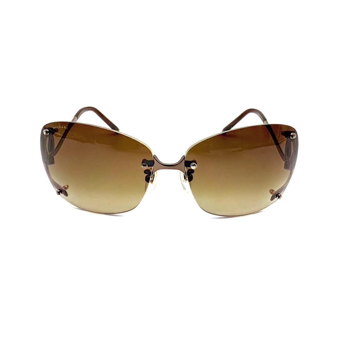 良品】BVLGARI ブルガリ ビーゼロワン リムレス サングラス バタフライ