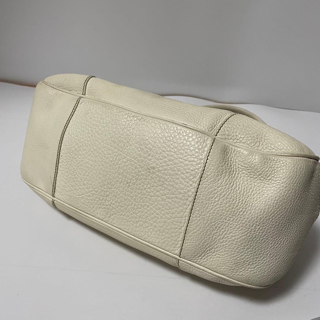 ■美品■ PRADA ハンドバッグ　ワンショルダー アイボリー　レザー