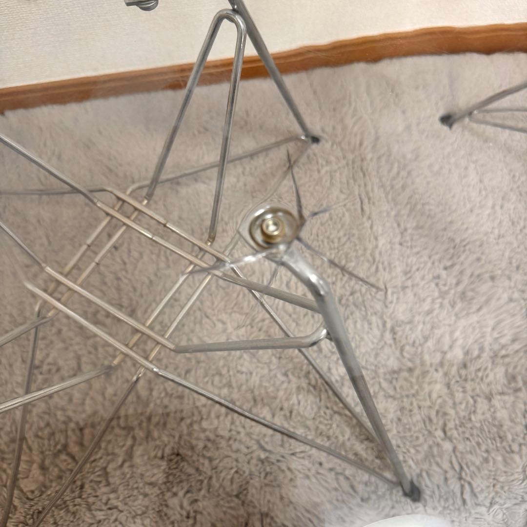 【関東近郊無料配送!!!】 円形 ガラステーブル　クリア椅子 二脚セット