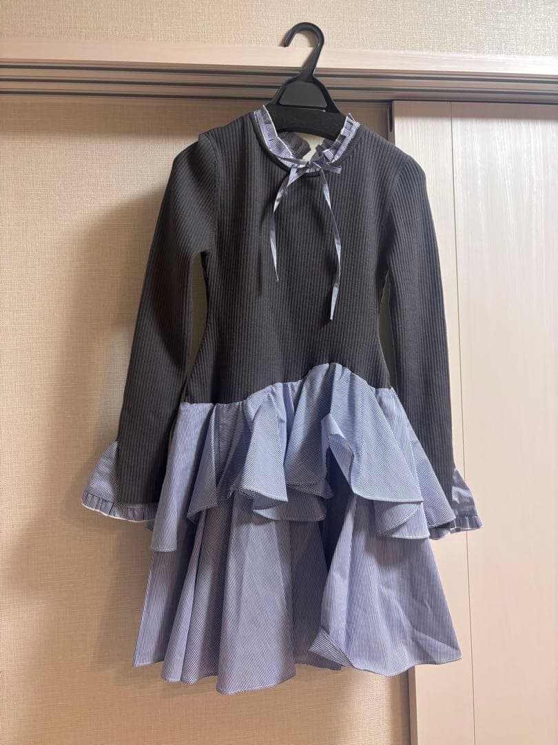 【Snidel】ドッキングミニニットワンピース　STRIPE