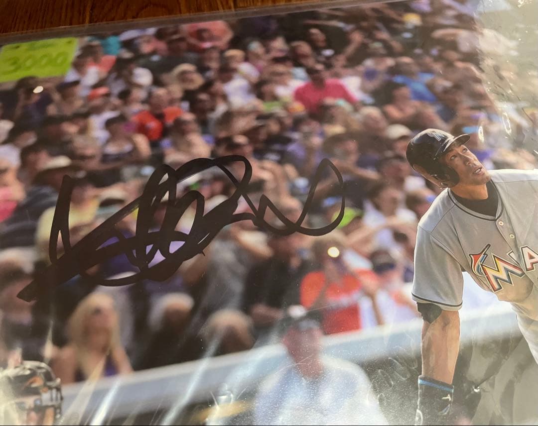 貴重！ イチロー 直筆サイン 3000本安打記念写真 ミルクリーク社証明