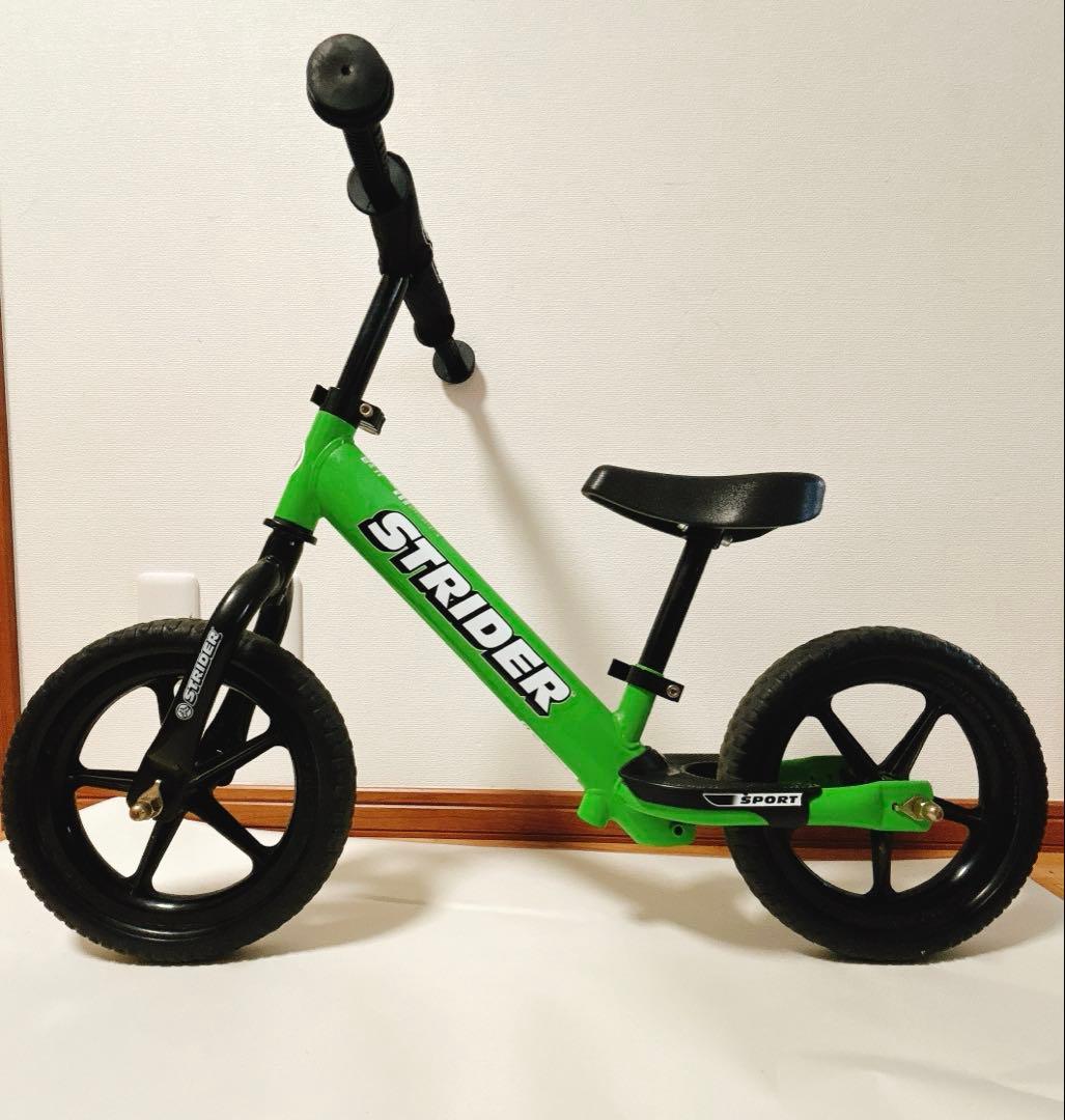 STRIDER 12インチ バランスバイク グリーン 取説、箱あり