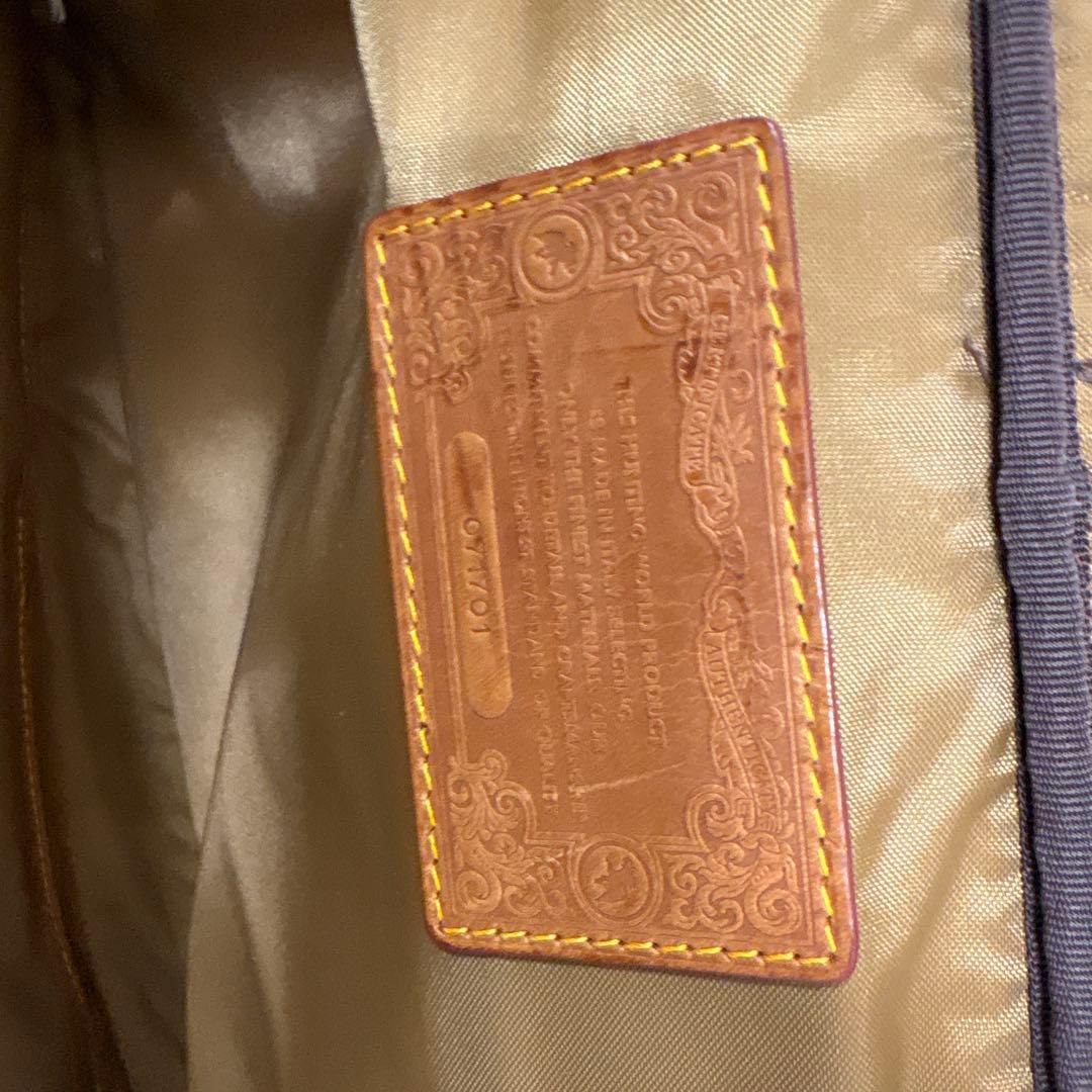 ハンティングワールド ボストンバッグ グリーン ナイロン×レザー 正規品